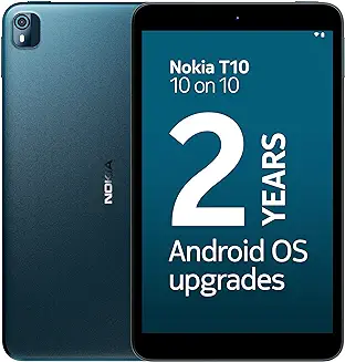 8. Nokia T10 Android 12 Tablets with 8 HD Display