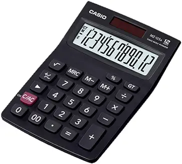 10. Casio MZ-12SA Desktop Calculator with Square Root and GT Key
