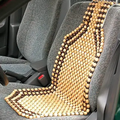 6. Veena@_® Wooden Beads Acupressure mat car Full seat Cover