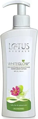 6. Lotus Herbals White Glow Skin Whitening and Brightening Hand and Body Lotion SPF-25, 300ml