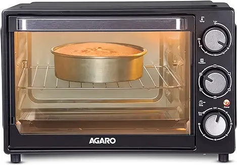 2. AGARO Grand Oven Toaster Grill Convection Cake Baking Otg With 6 Heating Mode (Black,30 Liter),1500 Watts