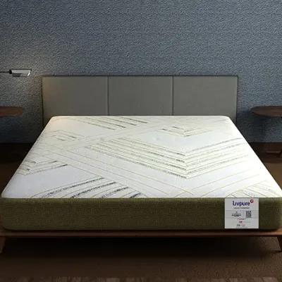 6. Livpure Smart Regal Latex Mattress | Stress Relieving Biocrystals |5D Sleep Zones | Luxury Cooling Comfort| with Dow ComfortScience | Bamboo Fabric | King 78x72x8 inches with Removable Zipper Cover