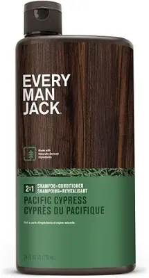 9. Every Man Jack 2-in-1 Daily Shampoo + Conditioner - Pacific Cypress | Nourishing For All Hair Types, Naturally Derived, Cruelty-Free Shampoo and Conditioner Set for Men | 24oz -1 Bottle