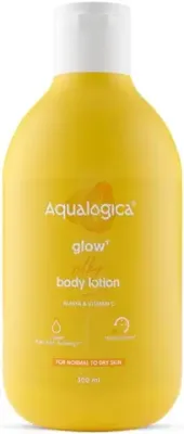 15. Aqualogica Glow+ Silky Body Lotion with Papaya & Vitamin C | For Normal to Dry Skin | Gives 24hr Moisturization | 300 ml