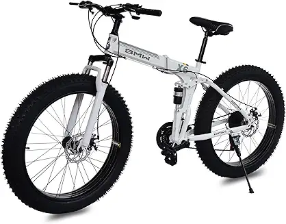 10. Mioox Fat Tyre Folding Cycles Bicycle Dual Suspension Fat Mountain Bike
