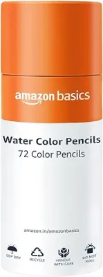 7. amazon basics Water Colour Pencils With Brush And A Pencil Sharpener