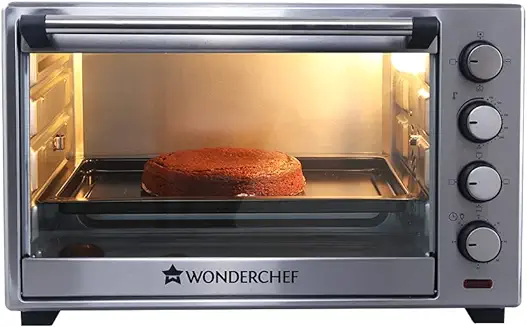 11. Wonderchef Oven Toaster Griller (OTG) - 60 litres, Steel with Rotisserie, Auto-Shut Off, Heat-Resistant Tempered Glass, 6-Stage Heat Selection Bake, Grill, Roast | Easy clean