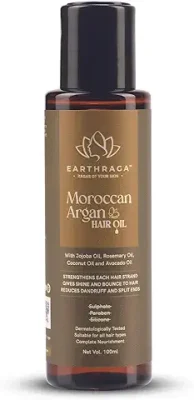 6. EARTHRAGA Moroccan Argan Hair Oil