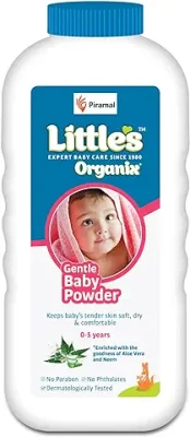 10. Little's Organix Gentle Baby Powder I Enriched wIth Organic Ingredients - Neem & Aloe Vera extracts I Free from Parabens & Phthalates, Pack of 400g, White