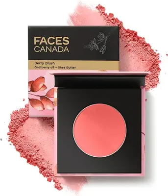 2. FACESCANADA Berry Blush - Hop To The Beach 01, 4g | Lightweight Long Lasting Ultra-Matte HD Finish | Silky Smooth Texture | Melts Effortlessly & Buildable | Absorbs Oil | Shea Butter | Vitamin A & C