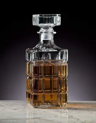 11. JEXE Whiskey Decanter 1000 ML Wine Decanter European Style Whiskey Glass Wine Glass Bottle Decanter for Whiskey Scotch Liquor Vodka Wine Bourbon Beer Rum Glass Bottle Decanter