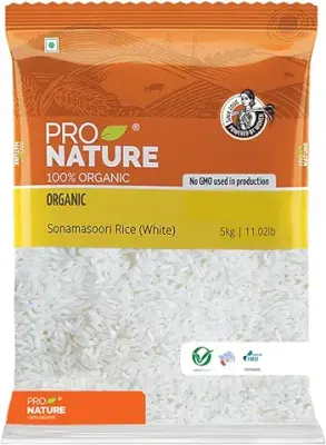 5. Pro Nature 100% Organic Sonamasoori Rice, 5Kg