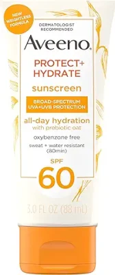 5. Aveeno Protect + Hydrate Moisturizing Body Sunscreen Lotion