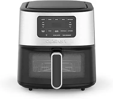 9. Cuisinart Air Fryer Oven - 6-Qt Basket Stainless Steel Air Fryer - Dishwasher-Safe Air Fryer Toaster Oven Combo with 5 Presets - Roast, Bake, Broil and Air Fry Quick & Easy Meals