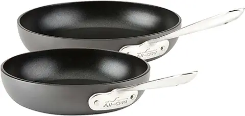 4. All-Clad HA1 Hard Anodized Nonstick Fry Pan Set 2 Piece
