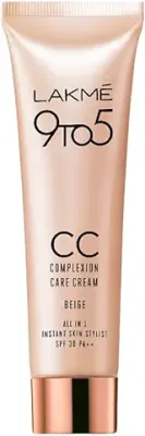 2. LAKMÉ 9 To 5 Cc Cream Mini, 01 - Beige, Light Face Makeup With Natural Coverage, Spf 30 - Tinted Moisturizer To Brighten Skin, Conceal Dark Spots, 9 G