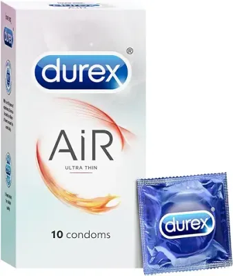 4. Durex Air Condoms for Men - 10 Count | Suitable for use with lubes & toys