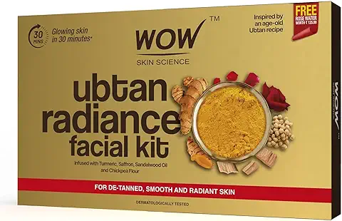 7. WOW Skin Science Ubtan Radiance Facial Kit for Glowing Skin