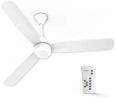 7. Crompton Energion Cromair 1200Mm (48 Inch) BLDC Ceiling Fan High Speed 5S 28W Energy Efficient With Remote (Opal White)(Aluminium), (5 Years Warranty)