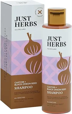 13. Just Herbs Castor and Black Onion Seed Sulfate Free Shampoo