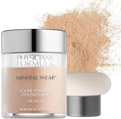 9. Physicians Formula Mineral Wear Talc-Free Loose Powder Creamy Natural, Dermatologist Tested, Clinically Tested