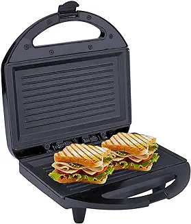 7. Lifelong LLSM120G Sandwich Griller, Classic Pro 750 W Sandwich Maker with 4 Slice Non-Stick Fixed Plates for Sandwiches at Home with 1 Year Warranty (Black)