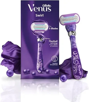 4. Gillette Venus Swirl | Hair Removal Razor | Razor for Women| Pivoting Flexi-ball handle | No missed hair