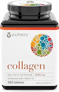 Youtheory Collagen with Vitamin C, Advanced Hydrolyzed Formula for Optimal Absorption, Skin, Hair, Nails and Joint Suppor...
