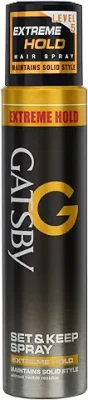 3. Gatsby Set & Keep Hair Spray - Extreme Hold | Quick Drying, Long Lasting Hold, No Flaking & Natural Shine | Non Sticky & Easy Wash Off | Styling Hair Spray | 250ml