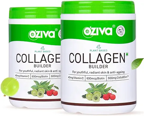 8. OZiva Collagen Builder For Brighter & Youthful Skin Plant-Based Collagen Supplement Powder