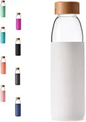 7. veegoal Glass Water Bottles