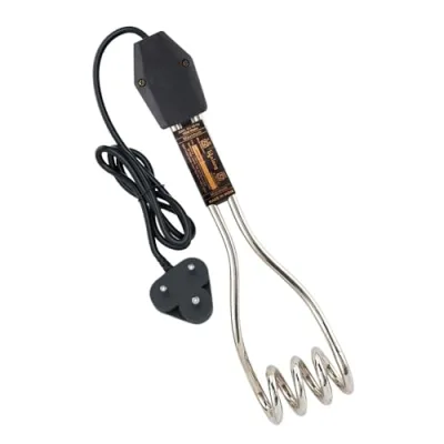 9. Lifelong Infinia Plus 1500 W Immersion Rod Water Heater, Shock Proof with Copper Heating Element| Electric Rod, 1 Year Warranty (Black, ISI Certified)