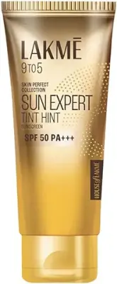 3. Lakme Sun Expert, SPF 50 PA+++ Tinted Sunscreen, 50g, for Sun Protection with Natural Matte Finish, Dermatologically Tested, Non- Sticky Formula, For All Skin Types
