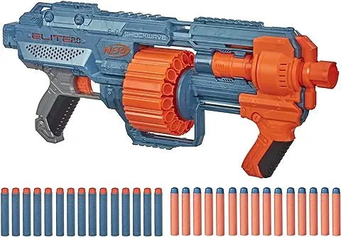10. Nerf Elite 2.0 Shockwave Rd-15 Toy Blaster,30 Darts,15-Dart Rotating Drum, Gift Toy, Toys for Kids Teens and Adults, Outdoor Toy for Boys & Kids Ages 8+, Best Xmas Gift,Multicolor
