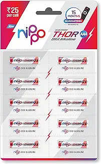 5. Nippo Thor Leakproof Alkaline AAA Batteries 1.5 V