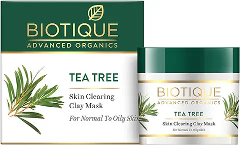 6. Biotique Tea Tree Skin Clearing Clay Mask for Normal to Oily Skin, 70g