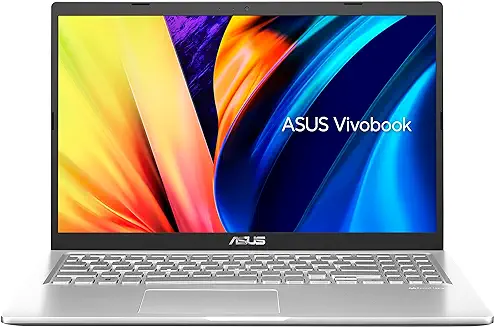 8. ASUS VivoBook 15, Intel Core i3-1115G4 11th Gen, 15.6" (39.62 cm) FHD, Thin and Light Laptop (8GB/512 SSD/Windows 11/Office 2021/FP Sensor/Transparent Silver/1.8 kg), X1500EA-EJ3379WS