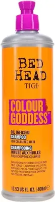 12. Bed Head TIGI Colour Goddess Oil Infused Shampoo For Coloured Hair, Colour Protection Shampoo Infused With Coconut and Almond Oil For Soft And Nourished Hair, Repairs and Hydrates Damaged Hair, 400ml