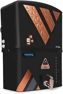 1. Proven® ELEVEN Copper + Mineral RO+UV+UF 10 to 12 Liter RO + UV + TDS ADJUSTER Water Purifier with Copper Charge Technology black & copper Best For Home and Office (Made In India)
