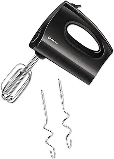 3. Bajaj HM-01 250W Hand Blender | 250 Watts Powerful DC Motor | 3-Speed Control | Hand Mixer with Stainless Steel Accessories & Attachments | 2-Yr Warranty | Black