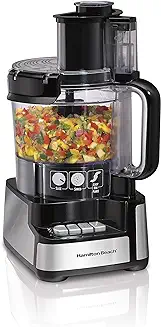 7. Hamilton Beach Stack & Snap Food Processor and Vegetable Chopper