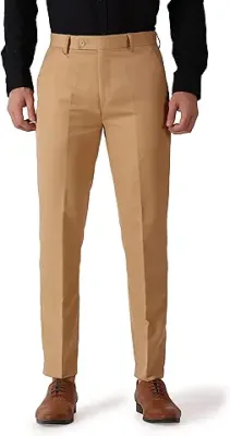 5. MALENO Slim Fit Men Cotton Blend Formal Trouser