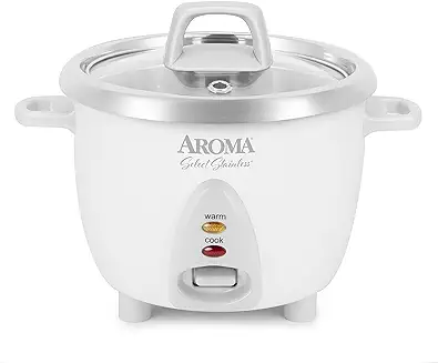10. Aroma Housewares Select Stainless Rice Cooker & Warmer with Uncoated Inner Pot