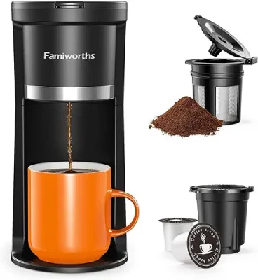 7. Famiworths Mini Coffee Maker Single Serve