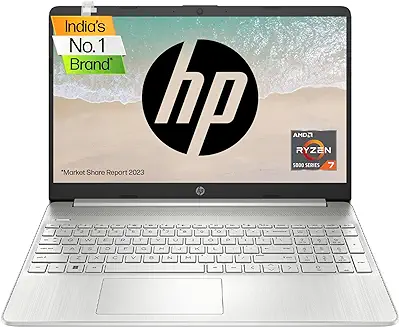 6. HP Laptop 15s, AMD Ryzen 7 5700U, 15.6-inch (39.6 cm), FHD, 16GB DDR4, 512GB SSD, AMD Radeon Graphics, Backlit KB, Thin & Light, Dual Speakers (Win 11, MSO 2021, Silver, 1.69 kg), ey2001AU