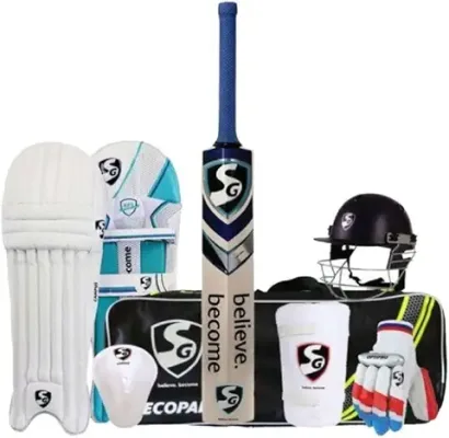 9. SG Multicolor Economy Cricket Set Size- 6 with Helmet