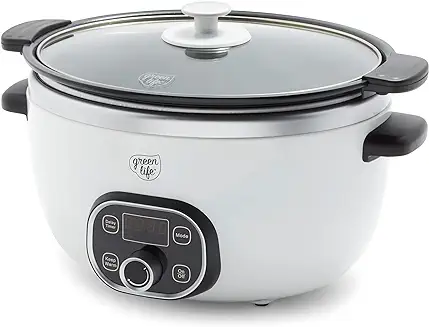 13. GreenLife Cook Duo Healthy Ceramic Nonstick Programmable 6 Quart Family-Sized Slow Cooker