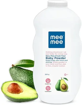 3. Mee Mee Newborn-Friendly Talcum Powder | Dermatologist-Approved | Rash-Resistant | Paraben-Free | 0m+ (500g Fresh Feel - Single Pack)