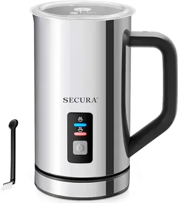 7. Secura Milk Frother, Electric Milk Steamer Stainless Steel, 8.4oz/250ml Automatic Hot and Cold Foam Maker and Milk Warmer for Latte, Cappuccinos, Macchiato, 120V