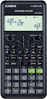 2. Casio FX-82ES Plus 2nd Edition - Non-Programmable Scientific Calculator, 252 Functions, Black